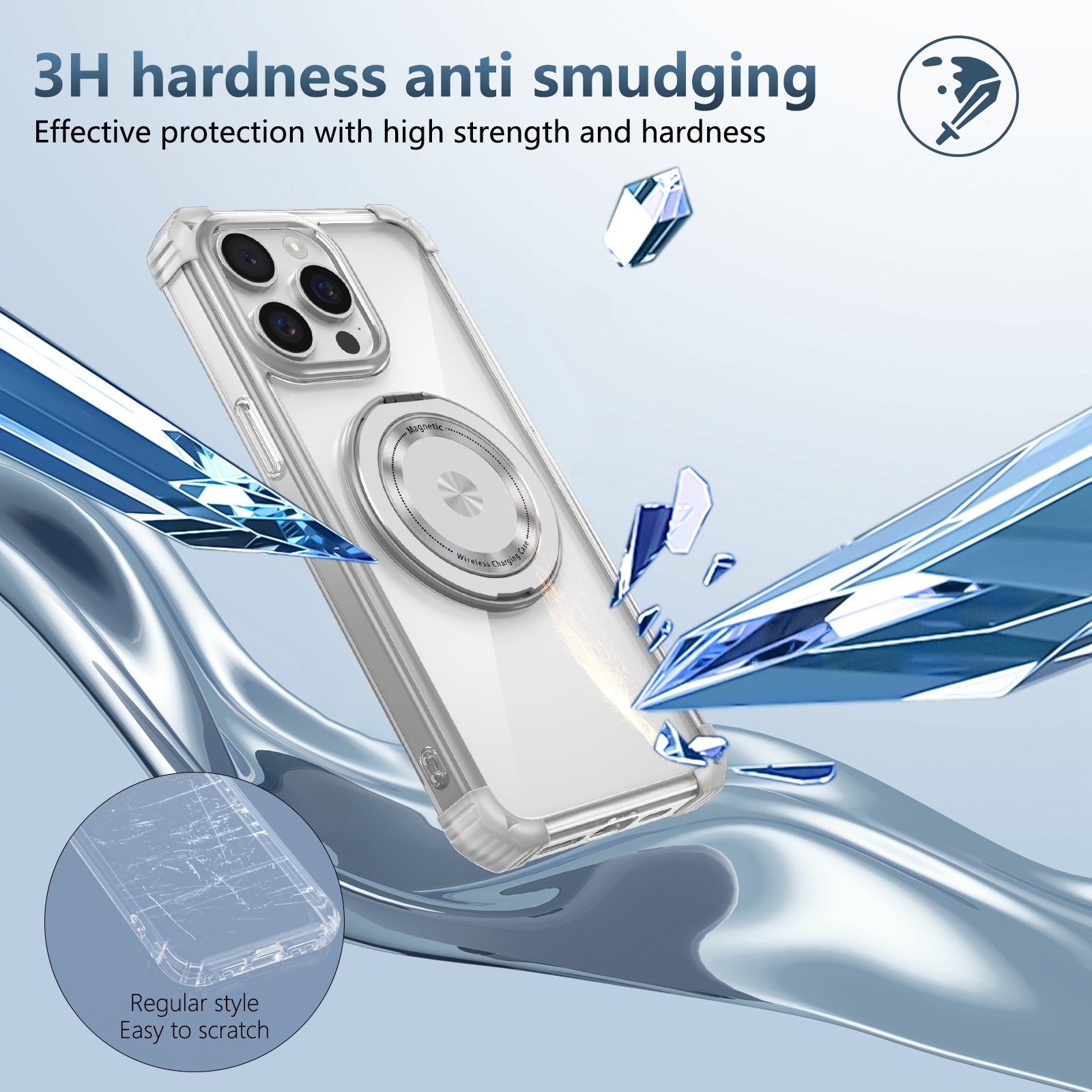 For iPhone 13 Pro 6.1 inch Magnetic Case PC+TPU 360 Degree Rotation Kickstand Phone Cover For iPhone 13 Pro 6.1 inch Magnetic Case PC+TPU 360 Degree Rotation Kickstand Phone Cover